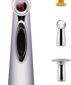Xenium Massage Pen - Elektronische Acupunctuur Pen - Ronde En Platte Kop - Gel - Handleiding - Massage Apparaat ? Spierontspanning - Pijnbestrijding ? Meridiaan Energy Pen