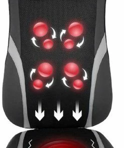 Duerté - Shiatsu Massagekussen Nek En Rug Incl. Infrarood - Massage Stoel Met Vibratie - Inklapbaar En Draagbaar