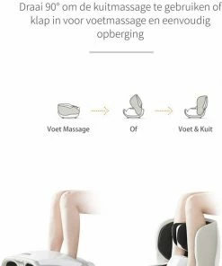 PRESSPLUS HAPPY FEET (wit) - Massage Voor Voeten En Kuiten - Voetmassage - Lucht Compressie - Ontspanningsmassage - Drukpuntmassage - Shiatsu Massage - Kuitmassage - Guasha -KLASVSA Verkoop 519x840