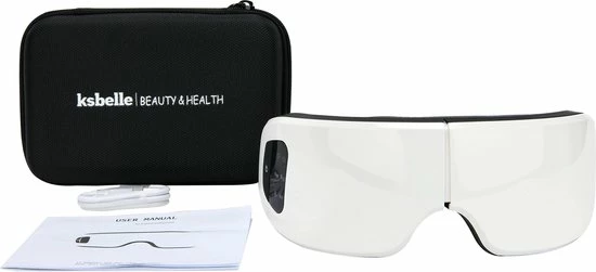 Ksbelle® Oogmassage Masker Wit - Massages Met Warmte Kompres - Bluetooth Verbinding Voor Muziek - Geschikt Voor Hoofdklachten / Migraine / Stijfheid / Wallen / Stress / Vermoeidheid / Droge Ogen - Massage Kussen Oog Masker - 180° Opvouwbaar 4 Ksbelle® Oogmassage Masker Wit - Massages Met Warmte Kompres - Bluetooth Verbinding Voor Muziek - Geschikt Voor Hoofdklachten / Migraine / Stijfheid / Wallen / Stress / Vermoeidheid / Droge Ogen - Massage Kussen Oog Masker - 180° Opvouwbaar - Afbeelding 4