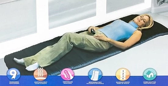 Massagemat - Met Verwarmingsfunctie - Trilling Massage - Afstandsbediening - Ergonomisch - Rheme Massagemat - Met Verwarmingsfunctie - Trilling Massage - Afstandsbediening - Ergonomisch - Rheme -KLASVSA Verkoop