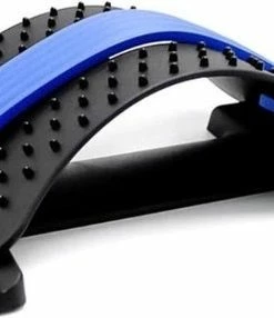 Merkloos Professionele Rugstretcher - Rug Massage Apparaat - Backstretcher - Onderrug Massage / Ondersteuning - Rugmasseur / Correctie - Acupunctuur - Zwart