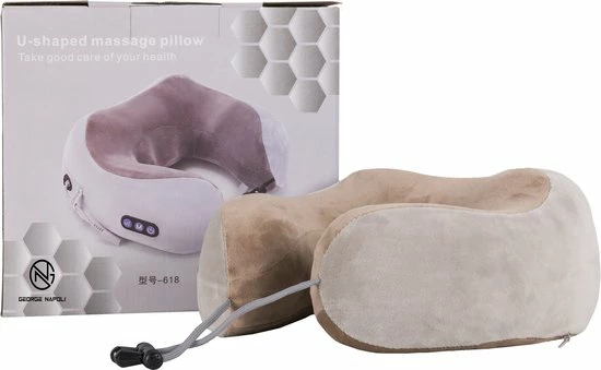 George Napoli Massagekussen - Shiatsu - Nekmassage Apparaat - Nekkussen - Rolkussen - Reiskussen - Nekrol - Oplaadbaar 5 George Napoli Massagekussen - Shiatsu - Nekmassage Apparaat - Nekkussen - Rolkussen - Reiskussen - Nekrol - Oplaadbaar - Afbeelding 5