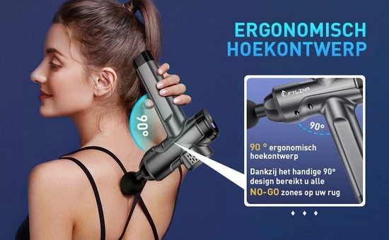 Fylina PRO4 Massage Gun - 30 Snelheden - 8 Opzetstukken - Massage Pistool - Massagegun - Draadloos Massage Apparaat 4 Fylina PRO4 Massage Gun - 30 Snelheden - 8 Opzetstukken - Massage Pistool - Massagegun - Draadloos Massage Apparaat - Afbeelding 4