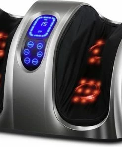 Q'ualife Pacificae® Voetmassage Apparaat - Shiatsu Massage - Goed Voor Bloedcirculatie - Infrarood Warmte Stand - Wasbare Hoes - Grijs