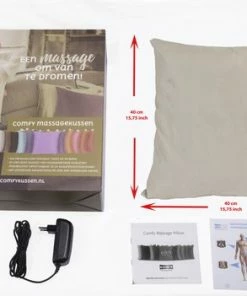 Comfy | Massagekussen | Beige | Massage Apparaat Met Infrarood Warmtefunctie | Adapter Voor Auto -KLASVSA Verkoop 550x351 1