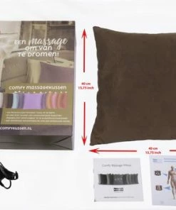 Comfy Massagekussen | Oplaadbaar | Donkerbruin | Massage Apparaat Met Infrarood Warmtefunctie | Draadloos -KLASVSA Verkoop 550x351 5