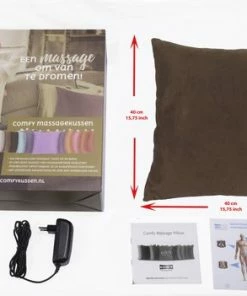 Comfy Massagekussen | Donkerbruin | Massage Apparaat Met Infrarood Warmtefunctie | Adapter Voor Auto -KLASVSA Verkoop 550x351 6
