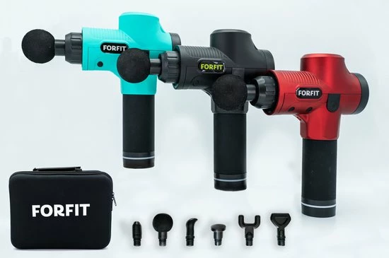 FORFIT Massage Gun - Massage Gun Professioneel - Massage Apparaat - Draadloos - 6 Opzetkoppen - 30 Standen - Inclusief Koffer 1 FORFIT Massage Gun - Massage Gun Professioneel - Massage Apparaat - Draadloos - 6 Opzetkoppen - 30 Standen - Inclusief Koffer