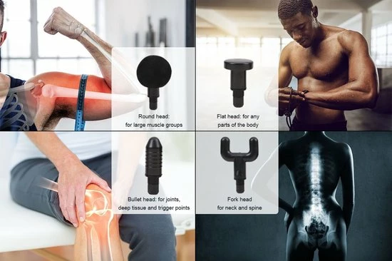 Hyundai - Massage Gun - Dark Grey- In Reiskoffer 3 Hyundai - Massage Gun - Dark Grey- In Reiskoffer - Afbeelding 3