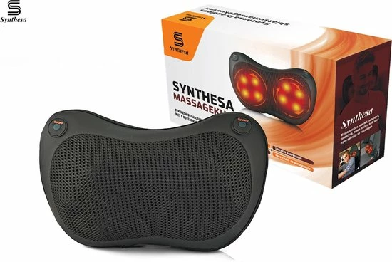 Draadloos Massagekussen met Warmtefunctie - Incl. Autolader - Nekmassage apparaat - Shiatsu Massage Synthesa Draadloos Massagekussen Met Warmtefunctie - Incl. Autolader - Nekmassage Apparaat - Shiatsu Massage -KLASVSA Verkoop 550x368 1
