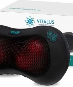 Vitalus - Shiatsu Massagekussen San? - Draadloos - 2 Warmtestanden - Extra Batterijduur - Instelbaar