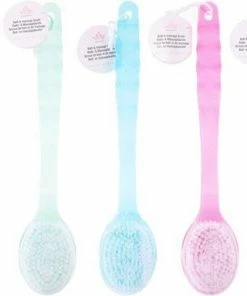 Merkloos Gekleurde Badborstel / Massageborstel 35 Cm - Willekeurige Kleur - Doucheborstels