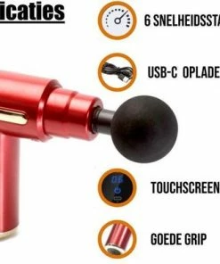 Naxo Massage Gun (Rood) - Massage Gun - Massageapparaat - Massageapparaten - Sport & Relax Massage - Percussietherapie - Vibratiemassage - Spiermassage - Zelfmassage - Toepassende Kopstukken - Incl. Draagbare Case - Incl. Oefenprogramma -KLASVSA Verkoop 550x392 7