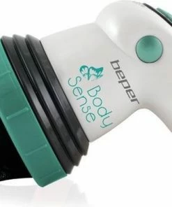 Beper 40.500 Massage-apparaat Met 4 Verwisselbare Koppen - Anti Cellulitis Stimulator Met Lipo-modelling - Wit