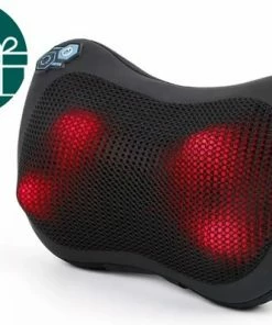 MOSO Shiatsu Massagekussen Met Infrarood Warmte Functie Nekkussen Voor Nek Schouder Rug Hand Voor Thuis En Auto Zwart