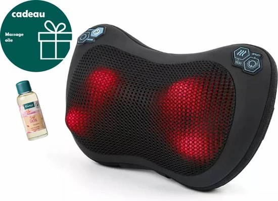 MOSO Shiatsu Massagekussen Met Infrarood Warmte Functie Nekkussen Voor Nek Schouder Rug Hand Voor Thuis En Auto Zwart 1 MOSO Shiatsu Massagekussen Met Infrarood Warmte Functie Nekkussen Voor Nek Schouder Rug Hand Voor Thuis En Auto Zwart