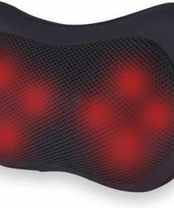 Niceey Shiatsu Massagekussen Nek En Rug - Nekmassage Apparaat - Infrarood Massageapparaat - Massage Kussen - 8 Massageknoppen - Zwart