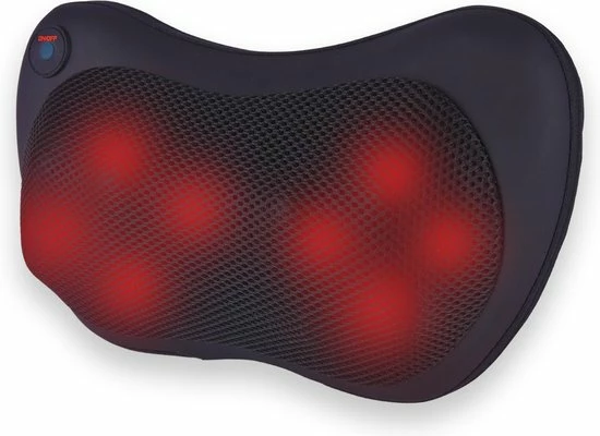 Niceey Shiatsu Massagekussen Nek En Rug - Nekmassage Apparaat - Infrarood Massageapparaat - Massage Kussen - 8 Massageknoppen - Zwart 1 Niceey Shiatsu Massagekussen Nek En Rug - Nekmassage Apparaat - Infrarood Massageapparaat - Massage Kussen - 8 Massageknoppen - Zwart