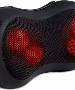 Vivid Green Shiatsu Massagekussen - Massage Apparaten - Nekmassage Apparaat - Infrarood Kussen Nek En Rug - Ontspanning - Zwart