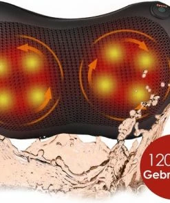 Synthesa Draadloos Massagekussen Met Warmtefunctie - Incl. Autolader - Nekmassage Apparaat - Shiatsu Massage