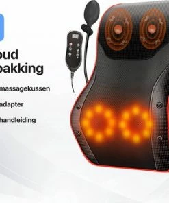 Tavaro Draadloos Massagekussen XXL Met Verwarmingsfunctie - Massageapparaat - Zwart -KLASVSA Verkoop 550x425 3