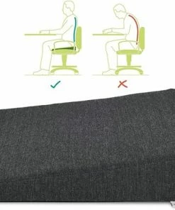 Beautissu Stuitkussen - Orthopedisch Wigkussen 37x33,5cm - Vormvast Zitkussen Orthopedisch Voor Auto En Kantoor - Stuitkussen Met Ritssluiting En Anti-slip Overtrek - BeauErgo -KLASVSA Verkoop 550x428 9