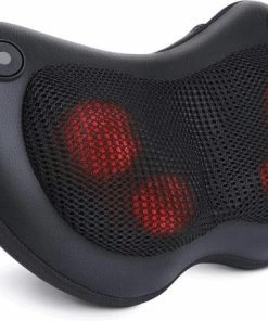 Loayz - Elektrisch Shiatsu Massagekussen - Met Warmte Functie En Stoelgesp - Zwart