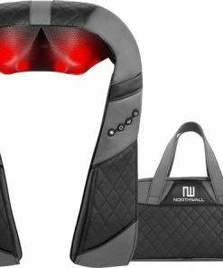 Northwall? Massagekussen Met Draagtas - Nekmassage Apparaat - Shiatsu Massage - Massage Kussen Nek En Rug - Massage Apparaat - Infrarood Massageapparaat