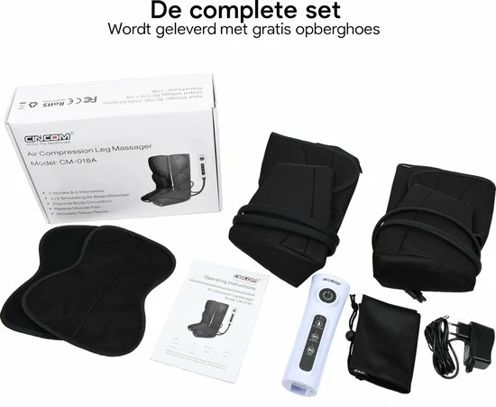 CINCOM® Professioneel Compressie Beenmassage Apparaat - Voetmassage Apparaat Bloedsomloop - Met Nederlandse Handleiding 9 CINCOM® Professioneel Compressie Beenmassage Apparaat - Voetmassage Apparaat Bloedsomloop - Met Nederlandse Handleiding - Afbeelding 9