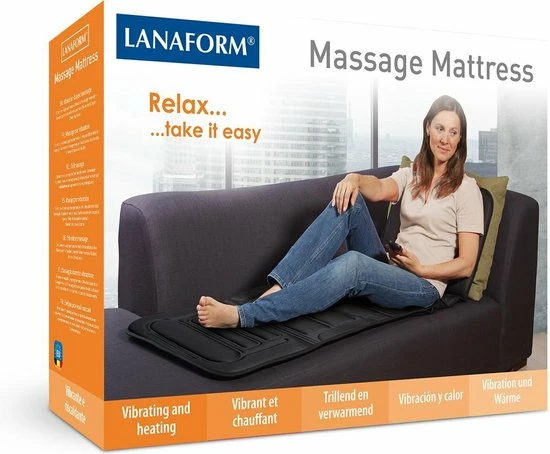 Massage Matras LA110315 - Zwart - Lanaform 1 Massage Matras LA110315 - Zwart - Lanaform