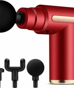 Lipa Kar Mini Massage Gun - Lichaamsmassage - Draadloos Met USB-C Oplader - 4 Massagekoppen - Voor En Na De Workout - Deep-Tissue Massage - Ontspannend