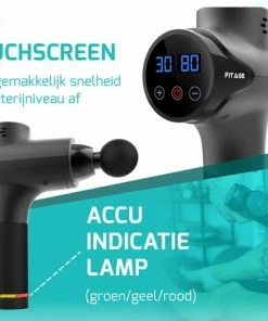 FITAGE? Massage Gun - 15 Opzetstukken - 30 Standen - Massagegun - Muscle Gun - Professioneel - Opbergkoffer -KLASVSA Verkoop 550x458