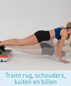Vibroshaper Vibro Shaper - Fitness Trilplaat Ondersteunt Spieropbouw En Vetverbranding - Vibratietrainer Voor Alle Spiergroepen - Inclusief Fitnessbanden - Oranje Met Handvat -KLASVSA Verkoop 550x459 8