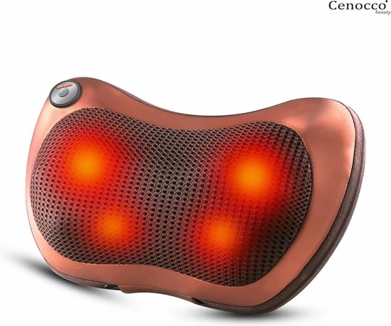 Merkloos Shiatsu Massage Kussen - Elektrisch - Nek/Rug/Voeten - Met Warmte Functie ? Draadloos - Voor In De Auto - Op Kantoor - Bruin 2 Merkloos Shiatsu Massage Kussen - Elektrisch - Nek/Rug/Voeten - Met Warmte Functie ? Draadloos - Voor In De Auto - Op Kantoor - Bruin - Afbeelding 2