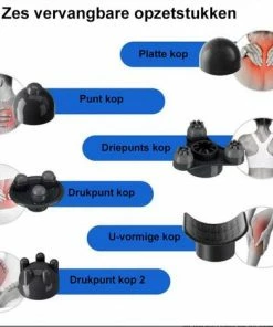 Siemm Massage Apparaat - Oplaadbaar - Handmassage Apparaat - Black Friday - Professioneel Massage Apparaat - Triggerpoint - Draadloos - 6 Massage Koppen - 4 Massage Standen - 3 Intensiteitsstanden - Massage Gun - Anti Stress-klopmassage -KLASVSA Verkoop 550x468 1