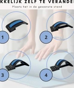 FitGenics | Verstelbare 4 Standen Backstretcher - Rugstretcher Tegen Rug- & Nekklachten -KLASVSA Verkoop 550x476