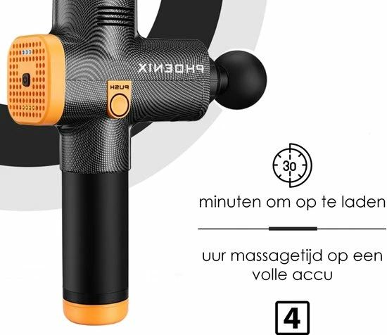 Massage Gun - Massage Apparaat ? Phoenix A2 ? 4 Opzetstukken ? Professioneel ? 3200 RPM! 10 Massage Gun - Massage Apparaat ? Phoenix A2 ? 4 Opzetstukken ? Professioneel ? 3200 RPM! - Afbeelding 10