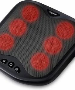 LifeGoods Voetmassage Apparaat - 18 Shiatsu Massagekoppen - Infrarood Warmte Stand - Wasbaar - Zwart