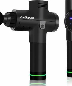 Merkloos Yousupply Massage Gun - Professioneel Massagegun Apparaat - Muscle Gun - Sport En Relax Massage - Inclusief Koffer - Zwart - 6 Opzetstukken - 2022 Fitness Model