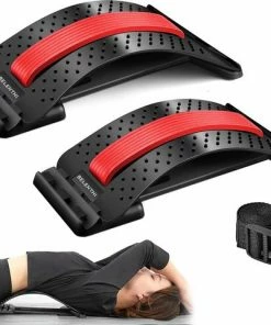 Belenthi Backstretcher Voor Rugklachten Met Montageband- 2-Pack - Rugstretcher- Rugmassage Appraten - Nekstretcher - Verstelbare Backstretcher-Rugkraker - Postuur Corrector- Accupunctuur - Rugklachten