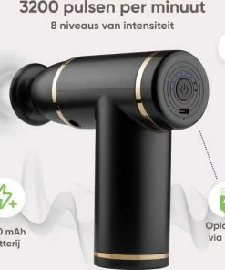 Lafe Massage Gun - Massage Apparaat - 4 Opzetstukken - 8 Standen -KLASVSA Verkoop 550x482 3