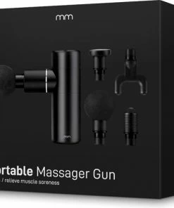 MikaMax Mini Massage Gun - Portable Spiermassage Apparaat - Massage Pistool - 2400 MAh - Bevorderd Spierherstel/Bloedsomloop - Gelijkwaardig Vermogen Als 'Grote' Massageapparaten - Draagbaar - 4 Standen - Incl. 4 Opzetstukken - Zwart -KLASVSA Verkoop 550x487 10