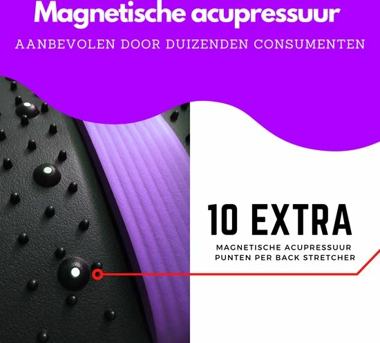 EarKings Backstretcher Massage Apparaat Met Zachte Massage Pads - Verstelbare Rugstretcher Voor Optimale Ontspanning - Paars 7 EarKings Backstretcher Massage Apparaat Met Zachte Massage Pads - Verstelbare Rugstretcher Voor Optimale Ontspanning - Paars - Afbeelding 7