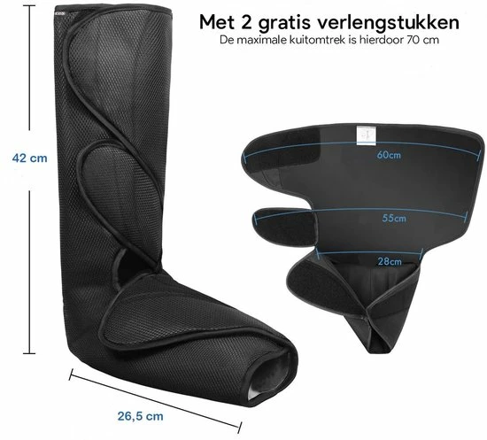 CINCOM® Professioneel Compressie Beenmassage Apparaat - Voetmassage Apparaat Bloedsomloop - Met Nederlandse Handleiding 3 CINCOM® Professioneel Compressie Beenmassage Apparaat - Voetmassage Apparaat Bloedsomloop - Met Nederlandse Handleiding - Afbeelding 3