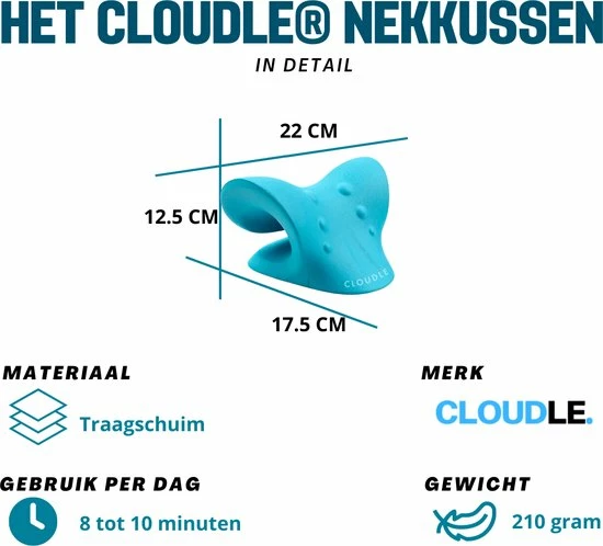CLOUDLE Nekkussen - Massagekussen - Nekstretcher - Nekmassage Apparaat - Hoofdkussen Tegen Nekklachten - Shiatsu Massagekussen - Met Gratis E-book 7 CLOUDLE Nekkussen - Massagekussen - Nekstretcher - Nekmassage Apparaat - Hoofdkussen Tegen Nekklachten - Shiatsu Massagekussen - Met Gratis E-book - Afbeelding 7