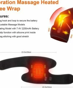 Heirt Verwarmde Kniebandage Wrap 3 Verstelbaar, 7.4V 2200mAh Lithium Batterij Vibratie Knie Massager Met Verwarmingskussen Voor Kniepijn Join Pain Relief -KLASVSA Verkoop 550x501 10