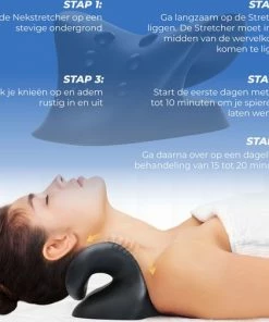 Leputie Massagekussen - Nekstretcher - Nekmassage Apparaat - Nekkussen - Voor Nek- En Rugklachten - Zwart - Incl. E-Book - Black Friday 2022 -KLASVSA Verkoop 550x505 1
