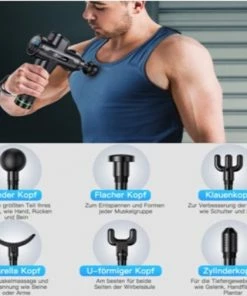 FYLINA Massage Gun - Massage Apparaten -Zomer Sale! Fitness Apparaten- Sport - LED Display - 30 Standen - 6 Kopstukken - 8 Uur Lang Werkheid- Inclusief Reistas - Zwart -KLASVSA Verkoop 550x505 7