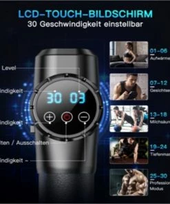 FYLINA Massage Gun - Massage Apparaten -Zomer Sale! Fitness Apparaten- Sport - LED Display - 30 Standen - 6 Kopstukken - 8 Uur Lang Werkheid- Inclusief Reistas - Zwart -KLASVSA Verkoop 550x505 8